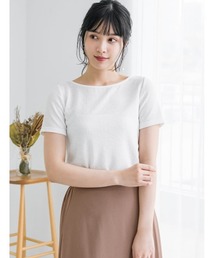 シュリンククルーネックブラウス