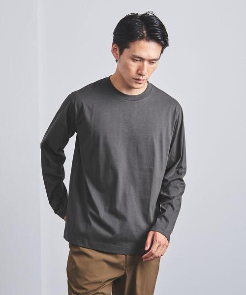 UNITED ARROWS（ユナイテッドアローズ）の「＜UNITED ARROWS ＞ スヴィン/サファイア ロングスリーブ（Tシャツ/カットソー・メンズ・ホワイト/ダークグレー・SMALL/MEDIUM/LARGE/X-LARGE）」の2枚目の写真