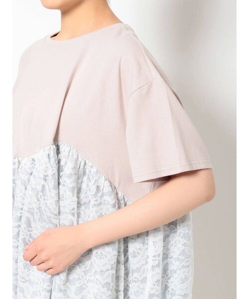 merry jenny（メリージェニー）の「イソザイレイヤードカットワンピース（ワンピース・レディース・オフホワイト/チャコールグレー/ピンク・FREE）」の16枚目の写真