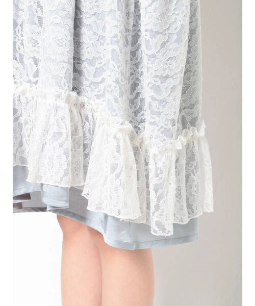 merry jenny（メリージェニー）の「イソザイレイヤードカットワンピース（ワンピース・レディース・オフホワイト/チャコールグレー/ピンク・FREE）」の17枚目の写真