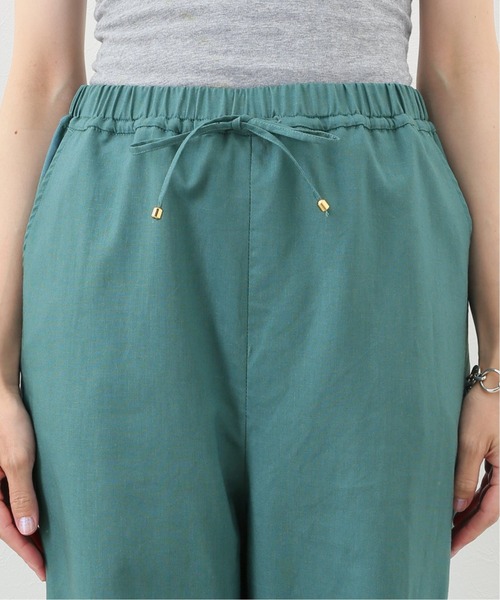 SLOBE IENA（スローブイエナ）の「リネン混イージーパンツ【ウエストゴム/手洗い可能】◆（その他パンツ・レディース・グリーン/アイボリー/ブラック・FREE）」の13枚目の写真