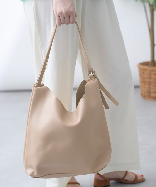 SETUP7（セットアップセブン）の「【SETUP7】PUレザーショルダー ポーチ付 KNF（ショルダーバッグ・レディース・ブラック/ベージュ/ブラウン・FREE）」の8枚目の写真