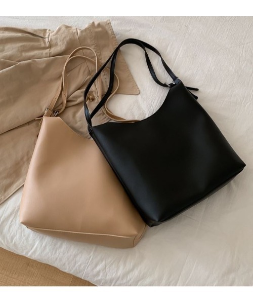 SETUP7（セットアップセブン）の「【SETUP7】PUレザーショルダー ポーチ付 KNF（ショルダーバッグ・レディース・ブラック/ベージュ/ブラウン・FREE）」の18枚目の写真