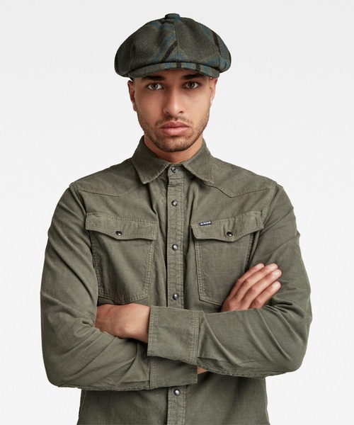 G-STAR（ジースター）の「RIV HAT/キャスケット（ハンチング/ベレー帽・メンズ・チェック・ONE SIZE）」の8枚目の写真