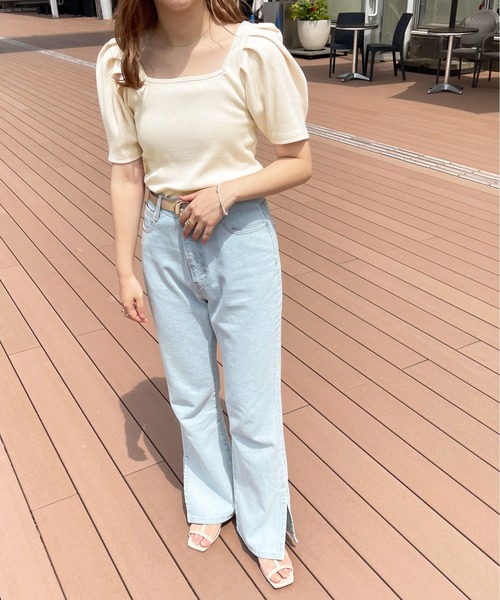apres jour clair(アプレジュールクレア)の「【apres jour clair】パフショルリブカットソー【ZOZOTOWN限定アイテム】(Tシャツ/カットソー・レディース・アイボリー/モカ/ミント・フリー/X-LARGE)」の13枚目の写真