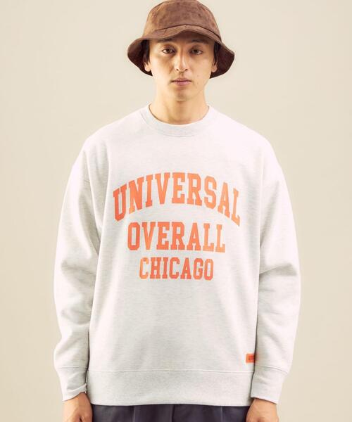 UNIVERSAL OVERALL（ユニバーサルオーバーオール）の「【別注】＜UNIVERSAL OVERALL×green label relaxing＞ロゴ クルーネック 長袖  スウェット（スウェット・メンズ・ナチュラル/ブラック・L/M/XL）」の3枚目の写真