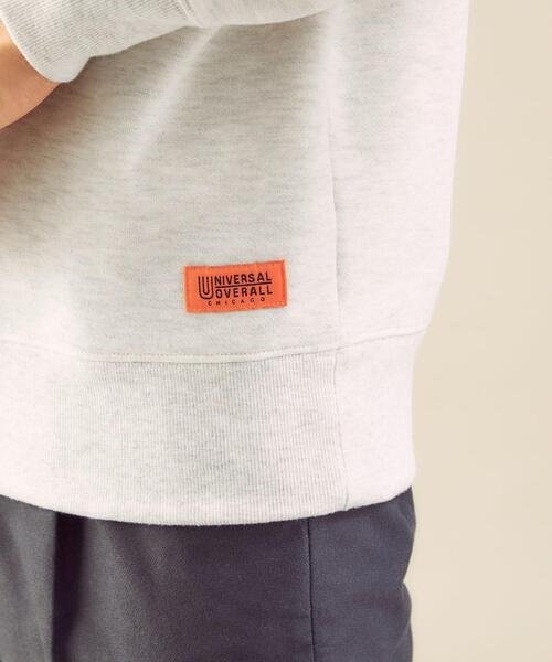UNIVERSAL OVERALL（ユニバーサルオーバーオール）の「【別注】＜UNIVERSAL OVERALL×green label relaxing＞ロゴ クルーネック 長袖  スウェット（スウェット・メンズ・ナチュラル/ブラック・L/M/XL）」の9枚目の写真