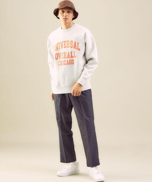 UNIVERSAL OVERALL（ユニバーサルオーバーオール）の「【別注】＜UNIVERSAL OVERALL×green label relaxing＞ロゴ クルーネック 長袖  スウェット（スウェット・メンズ・ナチュラル/ブラック・L/M/XL）」の16枚目の写真