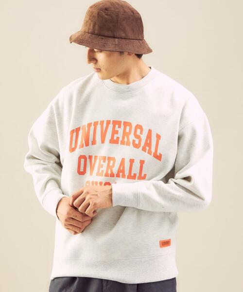 UNIVERSAL OVERALL（ユニバーサルオーバーオール）の「【別注】＜UNIVERSAL OVERALL×green label relaxing＞ロゴ クルーネック 長袖  スウェット（スウェット・メンズ・ナチュラル/ブラック・L/M/XL）」の15枚目の写真