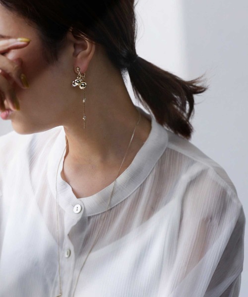 antiqua（アンティカ）の「メタルボールイヤリング（イヤリング・レディース・シルバー/ゴールド・FREE）」の7枚目の写真