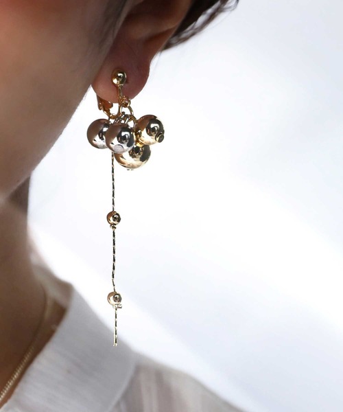antiqua（アンティカ）の「メタルボールイヤリング（イヤリング・レディース・シルバー/ゴールド・FREE）」の8枚目の写真