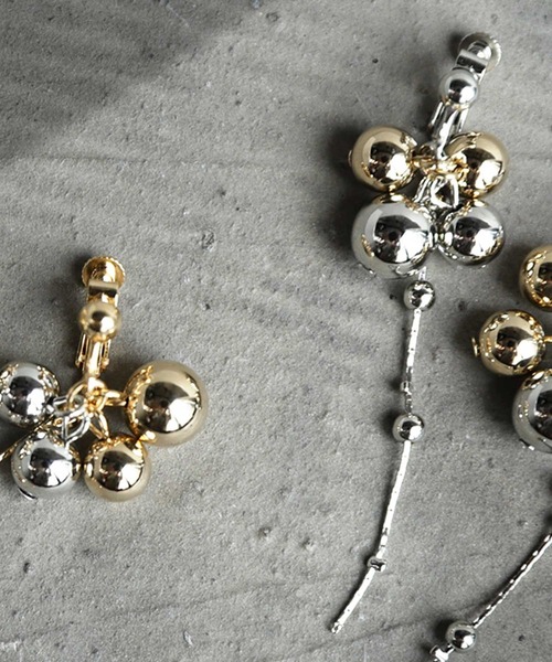 antiqua（アンティカ）の「メタルボールイヤリング（イヤリング・レディース・シルバー/ゴールド・FREE）」の11枚目の写真