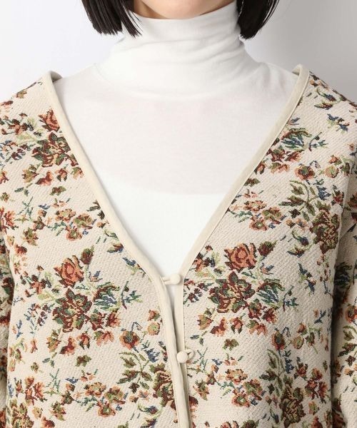 LOWRYS FARM（ローリーズファーム）の「ゴブランジャケカーデＬＳ　218031（カーディガン/ボレロ・レディース・ブラック/ベージュ/アイボリー/オレンジ・FREE）」の18枚目の写真