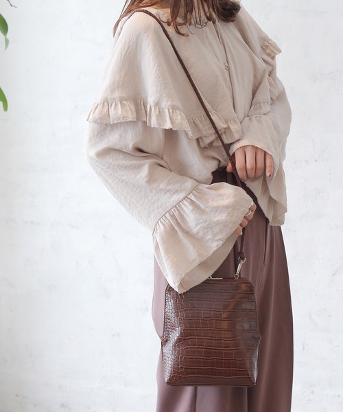 Crisp(クリスプ)の「クロコ柄ミニバッグ(ショルダーバッグ・レディース・ブラック/ブラウン・FREE)」の17枚目の写真