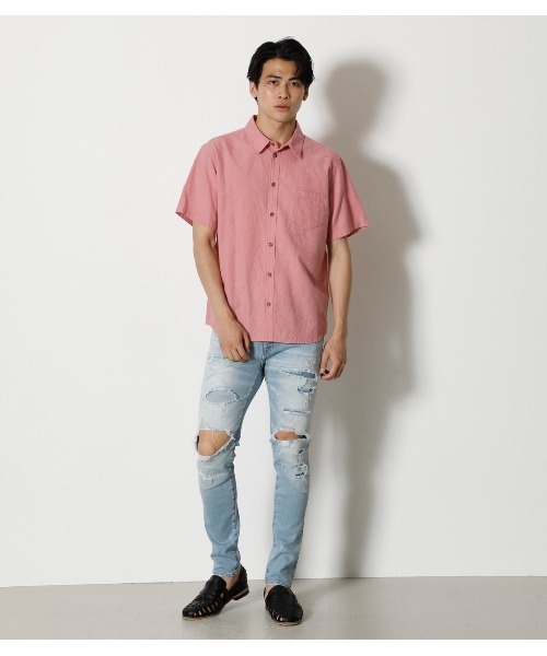 AZUL by moussy(アズールバイマウジー)の「SHADOW ALOHA SHIRT/シャドウアロハシャツ(シャツ/ブラウス・メンズ・ホワイト/ネイビー/ライトピンク・SMALL/MEDIUM/LARGE/X-LARGE)」の21枚目の写真