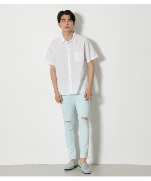 AZUL by moussy(アズールバイマウジー)の「SHADOW ALOHA SHIRT/シャドウアロハシャツ(シャツ/ブラウス・メンズ・ホワイト/ネイビー/ライトピンク・SMALL/MEDIUM/LARGE/X-LARGE)」の13枚目の写真