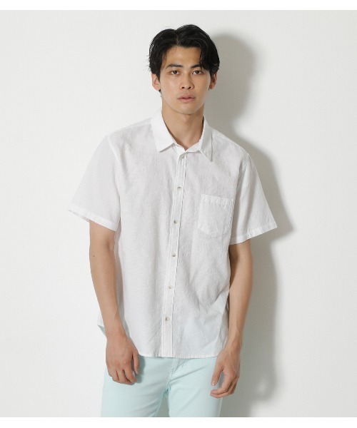 AZUL by moussy(アズールバイマウジー)の「SHADOW ALOHA SHIRT/シャドウアロハシャツ(シャツ/ブラウス・メンズ・ホワイト/ネイビー/ライトピンク・SMALL/MEDIUM/LARGE/X-LARGE)」の20枚目の写真