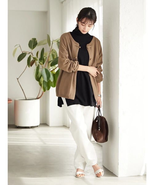 CRAFT STANDARD BOUTIQUE（クラフトスタンダードブティック）の「チャイナニットカーディガン　＊◇（カーディガン/ボレロ・レディース・ネイビー/アイボリー/モカ・FREE）」の10枚目の写真