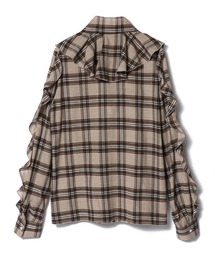新品未使用　エストネーション　column コラム　シャツ　ブラウス　フリル COLUMN / サテンペプラムブラウス｜ESTNATION ONLINE STORE