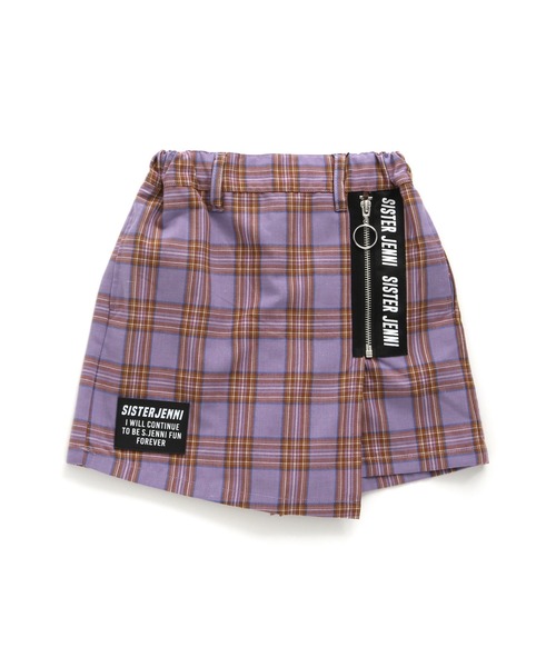 SISTER JENNI（SISTER JENNI）の「チェックスカート風ショーパン（その他パンツ・キッズ・ラベンダー/レッド/ブラウン・130cm/140cm/150cm/160cm）」の3枚目の写真
