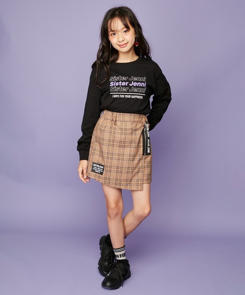SISTER JENNI（SISTER JENNI）の「チェックスカート風ショーパン（その他パンツ・キッズ・ラベンダー/レッド/ブラウン・130cm/140cm/150cm/160cm）」の15枚目の写真