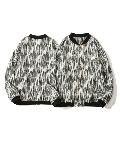 vintage ブルゾン 幾何学柄 ブルゾン アウター HOOK- パッチワーク柄幾何学模様 ゴブラン