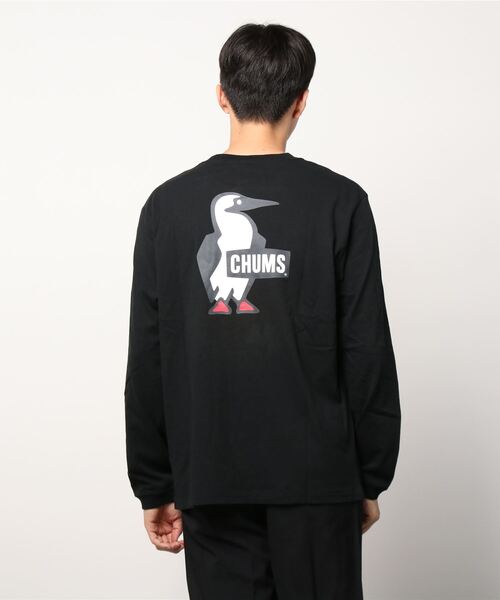 CHUMS(チャムス)の「【CHUMS】Booby Logo L/S T-Shirt(Tシャツ/カットソー・メンズ・ネイビー/カーキ/ホワイト/ブラック/ダークグリーン/ホワイト×ネイビー・X-LARGE/LARGE/MEDIUM)」の8枚目の写真