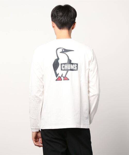 CHUMS(チャムス)の「【CHUMS】Booby Logo L/S T-Shirt(Tシャツ/カットソー・メンズ・ネイビー/カーキ/ホワイト/ブラック/ダークグリーン/ホワイト×ネイビー・X-LARGE/LARGE/MEDIUM)」の9枚目の写真