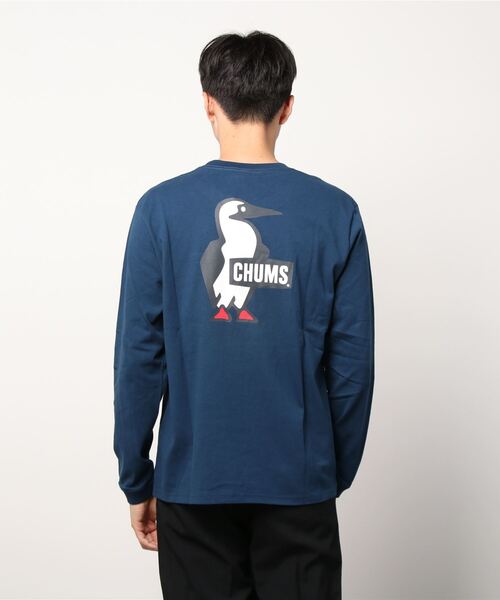 CHUMS(チャムス)の「【CHUMS】Booby Logo L/S T-Shirt(Tシャツ/カットソー・メンズ・ネイビー/カーキ/ホワイト/ブラック/ダークグリーン/ホワイト×ネイビー・X-LARGE/LARGE/MEDIUM)」の10枚目の写真