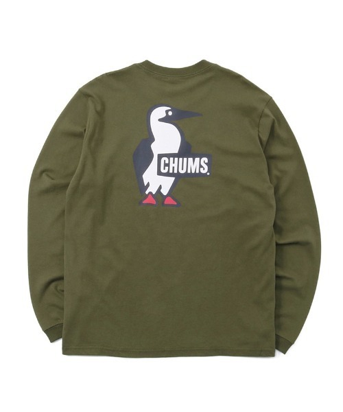 CHUMS(チャムス)の「【CHUMS】Booby Logo L/S T-Shirt(Tシャツ/カットソー・メンズ・ネイビー/カーキ/ホワイト/ブラック/ダークグリーン/ホワイト×ネイビー・X-LARGE/LARGE/MEDIUM)」の5枚目の写真