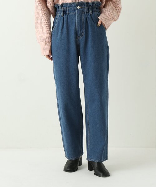 frames RAY CASSIN（フレームスレイカズン）の「ウエストギャザーパンツ（デニム）（デニムパンツ・レディース・インディゴブルー/ブルー・FREE）」の3枚目の写真