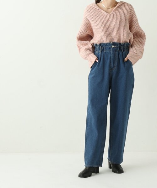 frames RAY CASSIN（フレームスレイカズン）の「ウエストギャザーパンツ（デニム）（デニムパンツ・レディース・インディゴブルー/ブルー・FREE）」の6枚目の写真