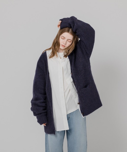 MUHET（ミュエータ）の「モヘア風カーディガン（カーディガン/ボレロ・レディース・ダークブラウン/パープル/ライトブラウン・SMALL/MEDIUM/LARGE）」の3枚目の写真