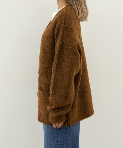 MUHET（ミュエータ）の「モヘア風カーディガン（カーディガン/ボレロ・レディース・ダークブラウン/パープル/ライトブラウン・SMALL/MEDIUM/LARGE）」の7枚目の写真