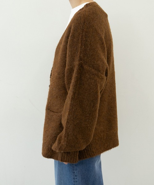MUHET（ミュエータ）の「モヘア風カーディガン（カーディガン/ボレロ・レディース・ダークブラウン/パープル/ライトブラウン・SMALL/MEDIUM/LARGE）」の11枚目の写真