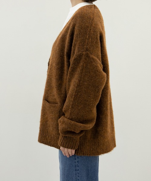MUHET（ミュエータ）の「モヘア風カーディガン（カーディガン/ボレロ・レディース・ダークブラウン/パープル/ライトブラウン・SMALL/MEDIUM/LARGE）」の5枚目の写真