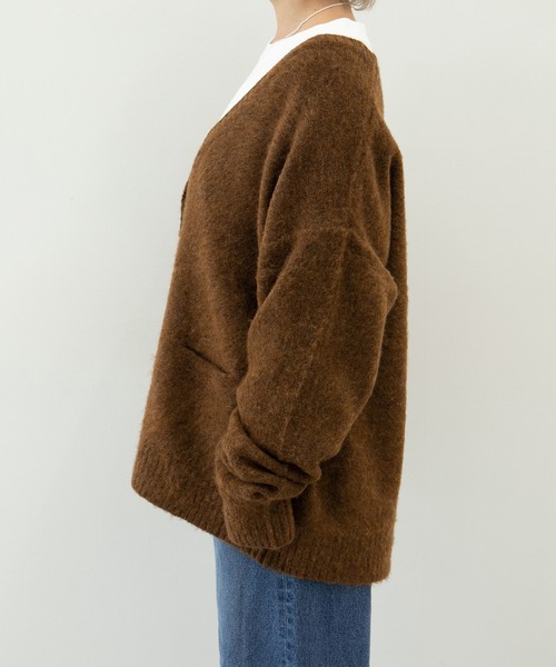 MUHET（ミュエータ）の「モヘア風カーディガン（カーディガン/ボレロ・レディース・ダークブラウン/パープル/ライトブラウン・SMALL/MEDIUM/LARGE）」の15枚目の写真