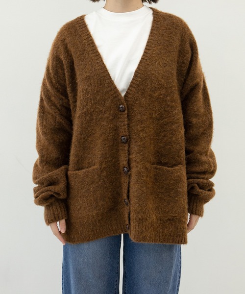 MUHET（ミュエータ）の「モヘア風カーディガン（カーディガン/ボレロ・レディース・ダークブラウン/パープル/ライトブラウン・SMALL/MEDIUM/LARGE）」の16枚目の写真