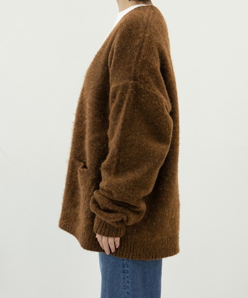 MUHET（ミュエータ）の「モヘア風カーディガン（カーディガン/ボレロ・レディース・ダークブラウン/パープル/ライトブラウン・SMALL/MEDIUM/LARGE）」の17枚目の写真
