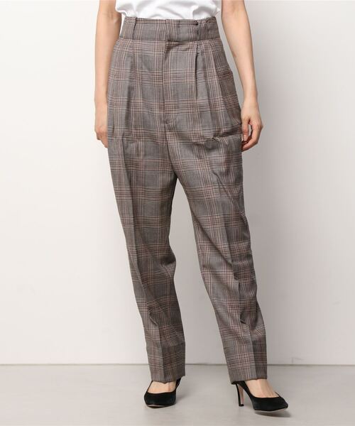 JANE SMITH / JOHN SMITH(ジェーンスミスジョンスミス)の「JANE SMITH TUCK SLACKS(スラックス・レディース・ブラウン・34)」の1枚目の写真