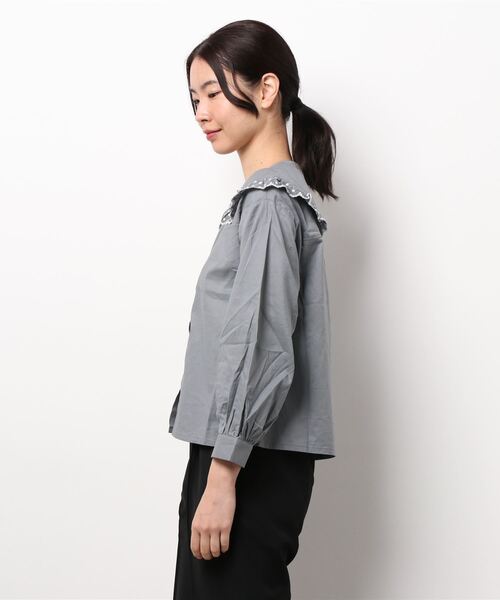 ehka sopo（エヘカソポ）の「ドットレース衿ブラウス（シャツ/ブラウス・レディース・ブラウン/ブラック/オフホワイト/グリーン・ﾌﾘ-）」の5枚目の写真