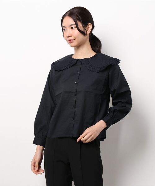 ehka sopo（エヘカソポ）の「ドットレース衿ブラウス（シャツ/ブラウス・レディース・ブラウン/ブラック/オフホワイト/グリーン・ﾌﾘ-）」の8枚目の写真