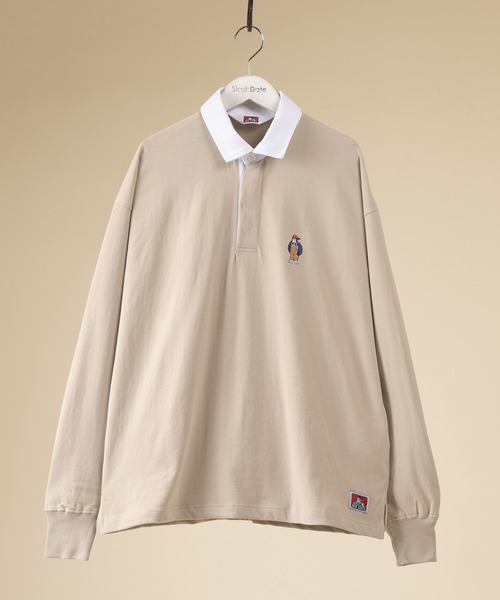 BEN DAVIS(ベンデイビス)の「【BENDAVIS/ベンデイビス】ミニゴリラワンポイント刺繍ラガーシャツ(その他トップス・メンズ・パープル/ネイビー/ブラック/アイボリー・M/L)」の7枚目の写真