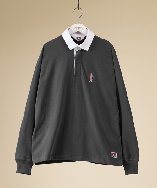 BEN DAVIS(ベンデイビス)の「【BENDAVIS/ベンデイビス】ミニゴリラワンポイント刺繍ラガーシャツ(その他トップス・メンズ・パープル/ネイビー/ブラック/アイボリー・M/L)」の8枚目の写真