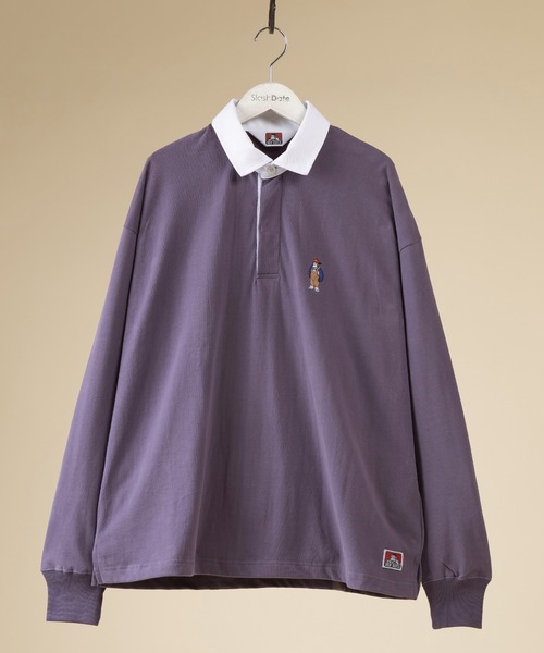 BEN DAVIS(ベンデイビス)の「【BENDAVIS/ベンデイビス】ミニゴリラワンポイント刺繍ラガーシャツ(その他トップス・メンズ・パープル/ネイビー/ブラック/アイボリー・M/L)」の10枚目の写真
