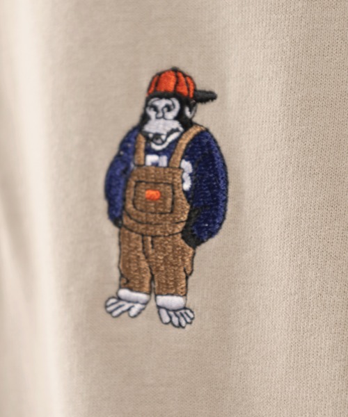 BEN DAVIS(ベンデイビス)の「【BENDAVIS/ベンデイビス】ミニゴリラワンポイント刺繍ラガーシャツ(その他トップス・メンズ・パープル/ネイビー/ブラック/アイボリー・M/L)」の12枚目の写真