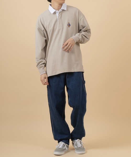 BEN DAVIS(ベンデイビス)の「【BENDAVIS/ベンデイビス】ミニゴリラワンポイント刺繍ラガーシャツ(その他トップス・メンズ・パープル/ネイビー/ブラック/アイボリー・M/L)」の17枚目の写真