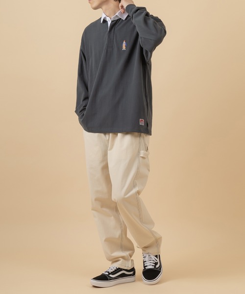 BEN DAVIS(ベンデイビス)の「【BENDAVIS/ベンデイビス】ミニゴリラワンポイント刺繍ラガーシャツ(その他トップス・メンズ・パープル/ネイビー/ブラック/アイボリー・M/L)」の18枚目の写真