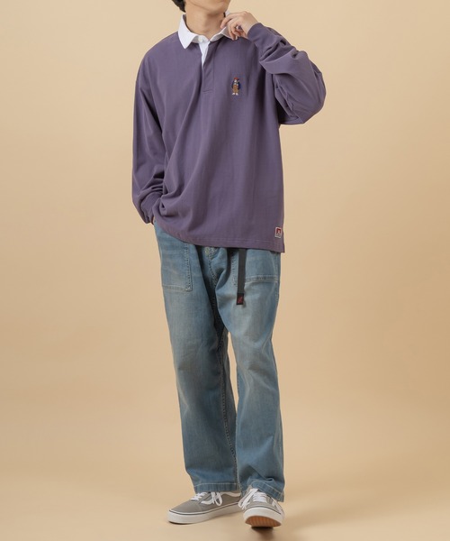 BEN DAVIS(ベンデイビス)の「【BENDAVIS/ベンデイビス】ミニゴリラワンポイント刺繍ラガーシャツ(その他トップス・メンズ・パープル/ネイビー/ブラック/アイボリー・M/L)」の20枚目の写真