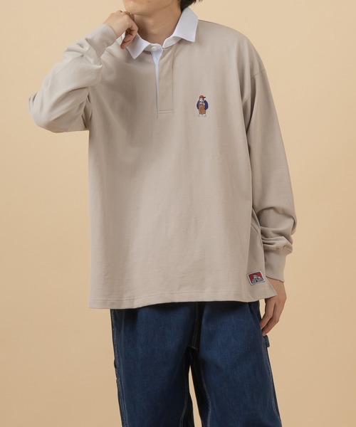 BEN DAVIS(ベンデイビス)の「【BENDAVIS/ベンデイビス】ミニゴリラワンポイント刺繍ラガーシャツ(その他トップス・メンズ・パープル/ネイビー/ブラック/アイボリー・M/L)」の14枚目の写真